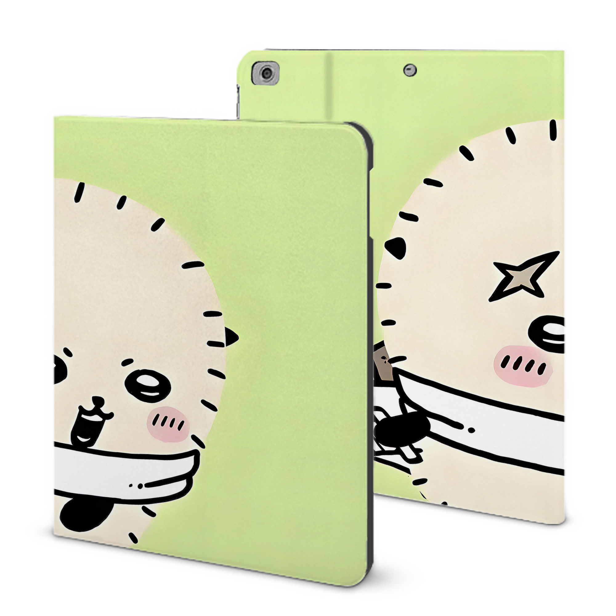 （画像用） ちいかわ Chii-kawa IPad ケース ブック型 PUレザー TPU 耐衝撃 軽量 薄型 ペン収納なし 全面保護 IPad 各モデル対応